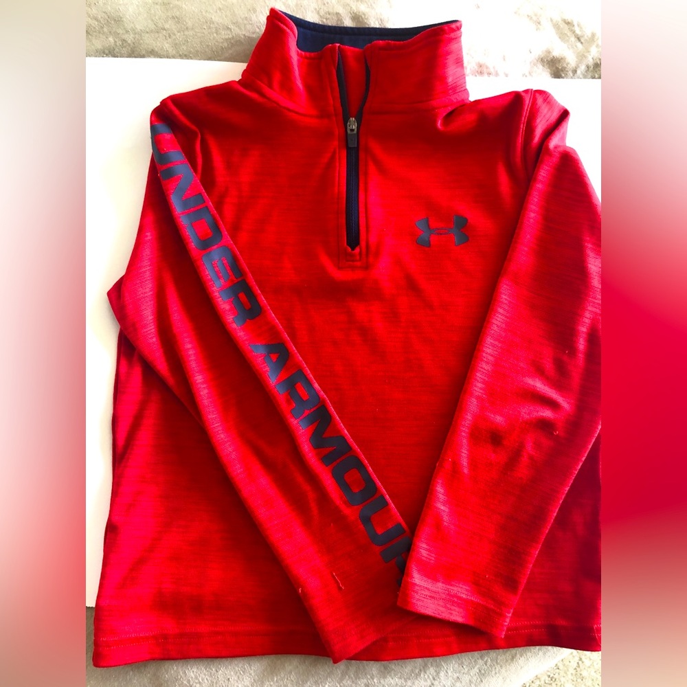Under Armour Youth Heat Gear Red Long Sleeve Boy’s Size YXS